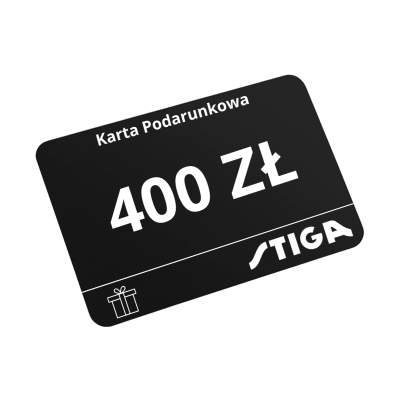 Karta podarunkowa STIGA – 400 zł, idealny prezent dla gracza tenisa stołowego